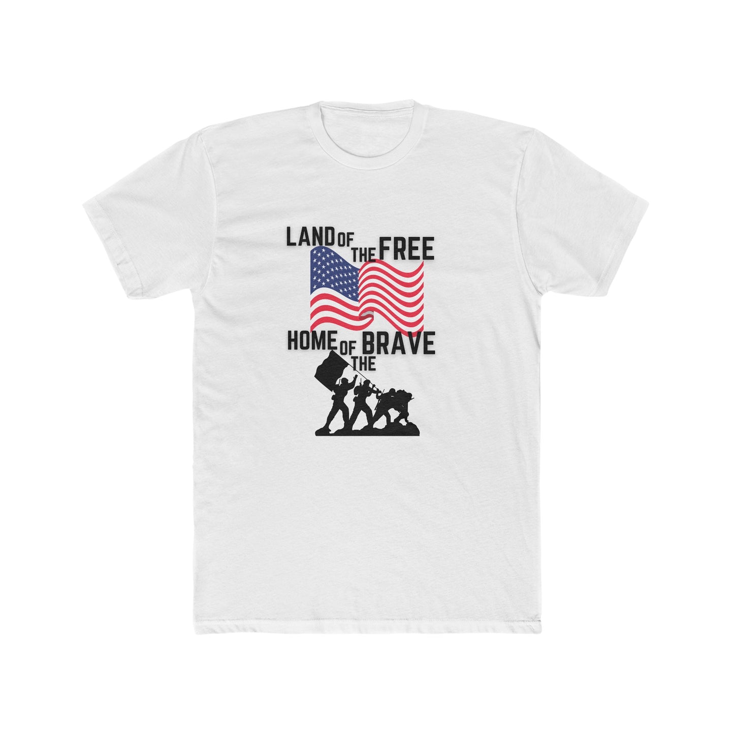 Land of the Free, Home of the Brave Cotton Crew Tee