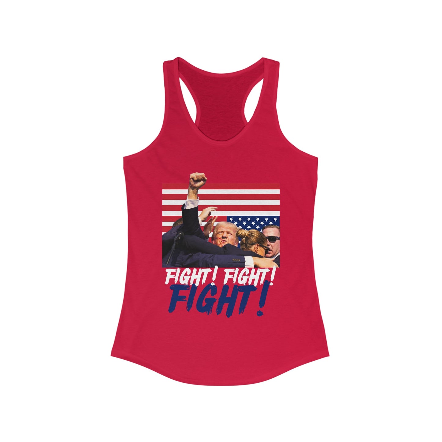 Trump Fight! Fight! Fight! Women's Ideal Racerback Tank