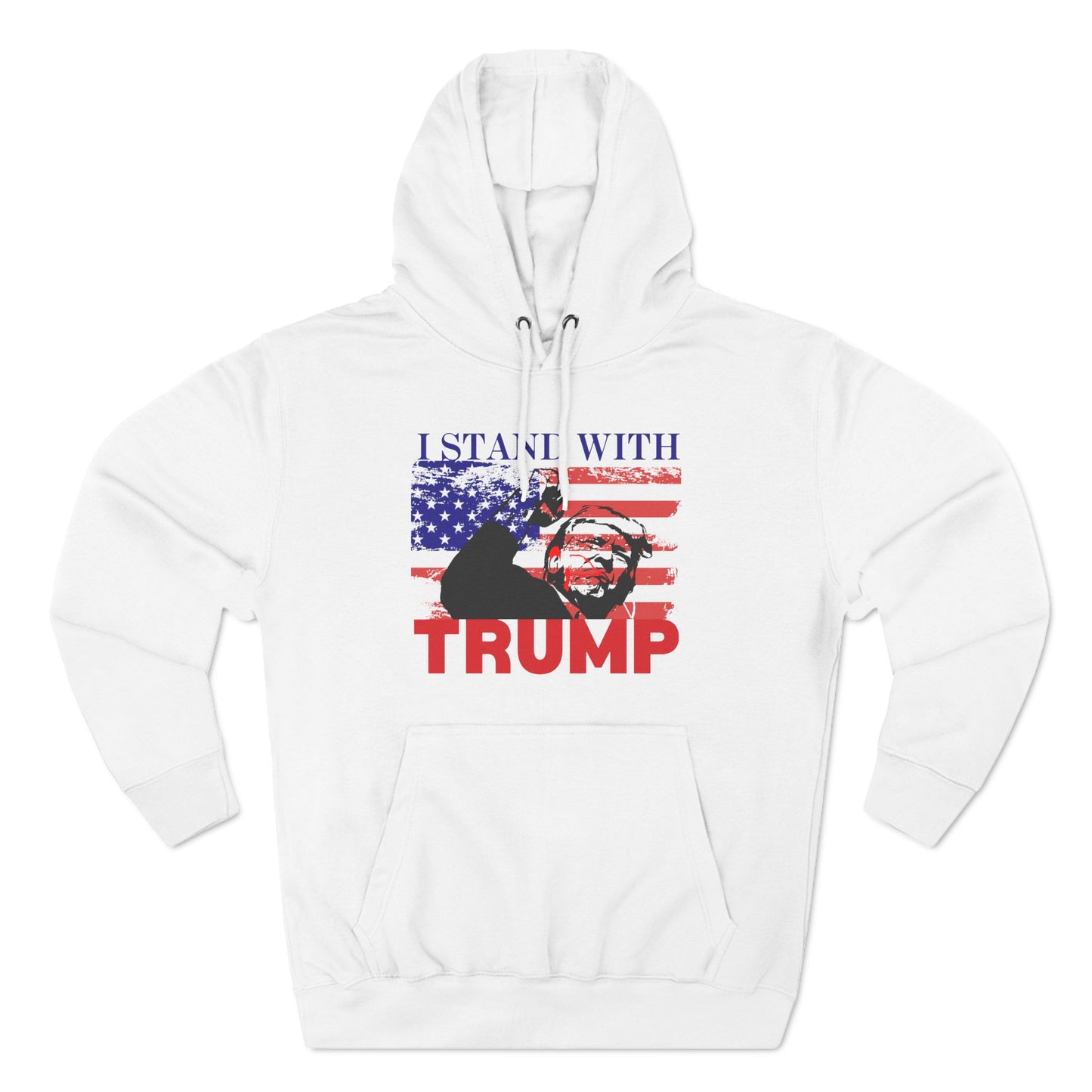 I Stand with Trump Fleece Hoodie Sweatshirt