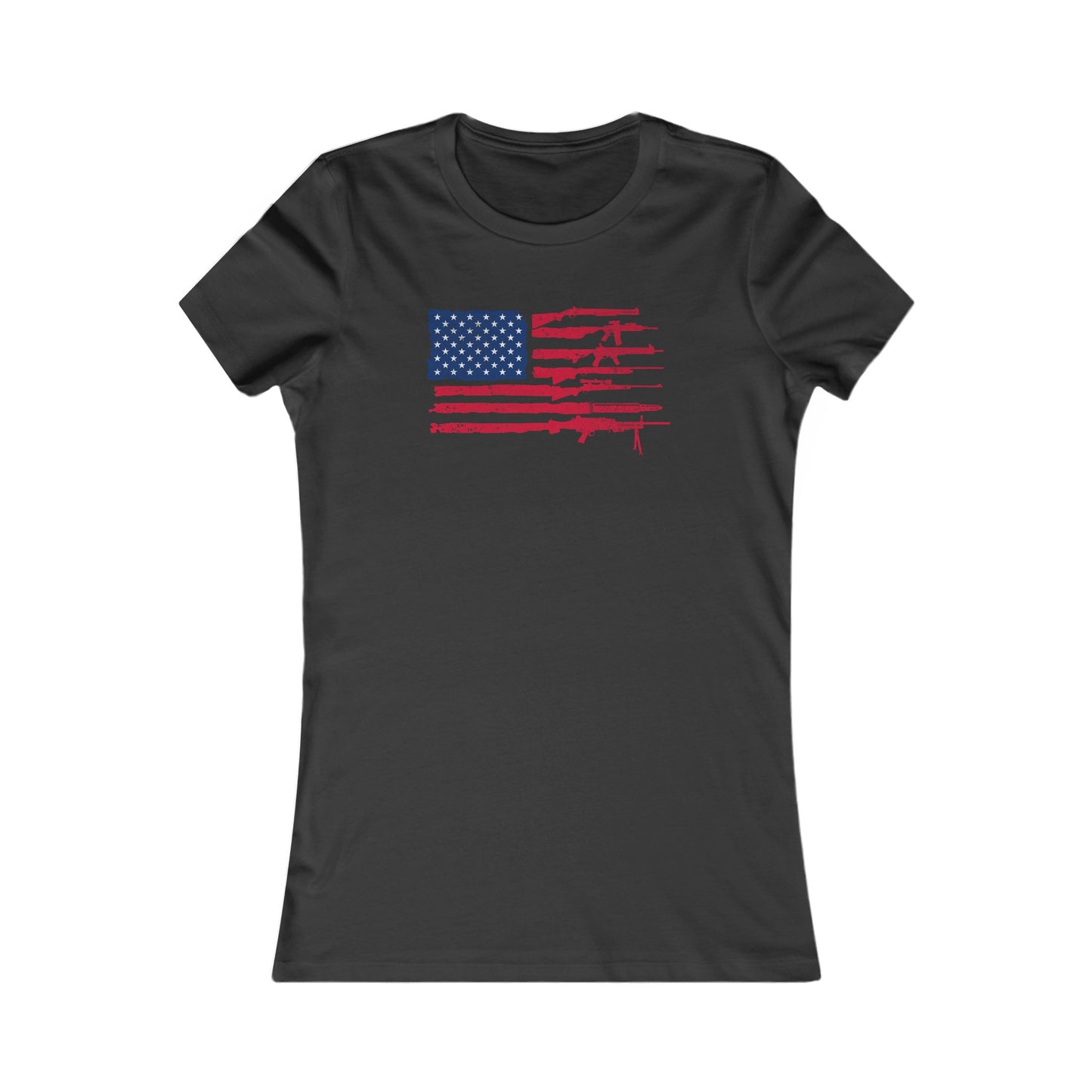 Flag of Guns, Red White & Blue Women's Favorite Tee