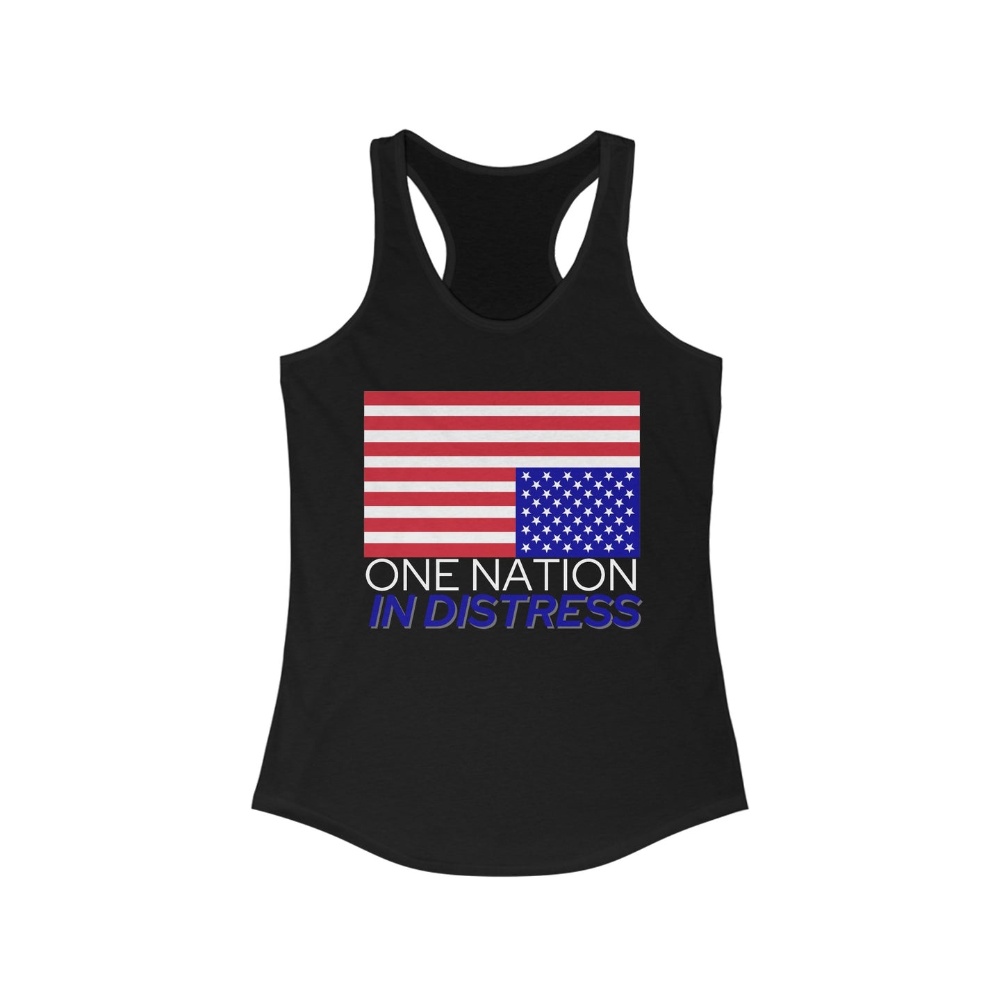 One Nation in Distress Women's Ideal Racerback Tank