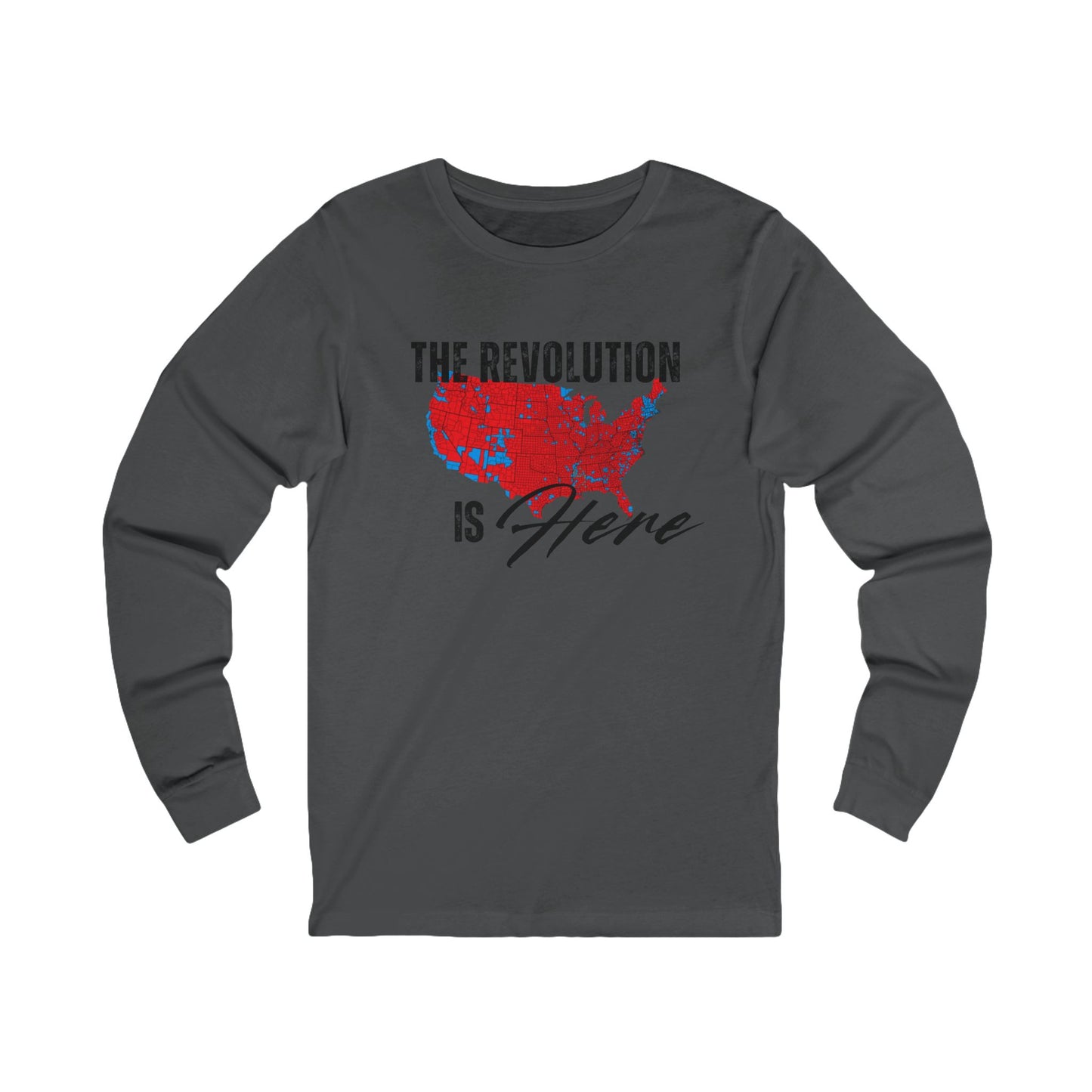 The Revolution Is Here, 2024 Election Map Unisex Jersey Long Sleeve Tee