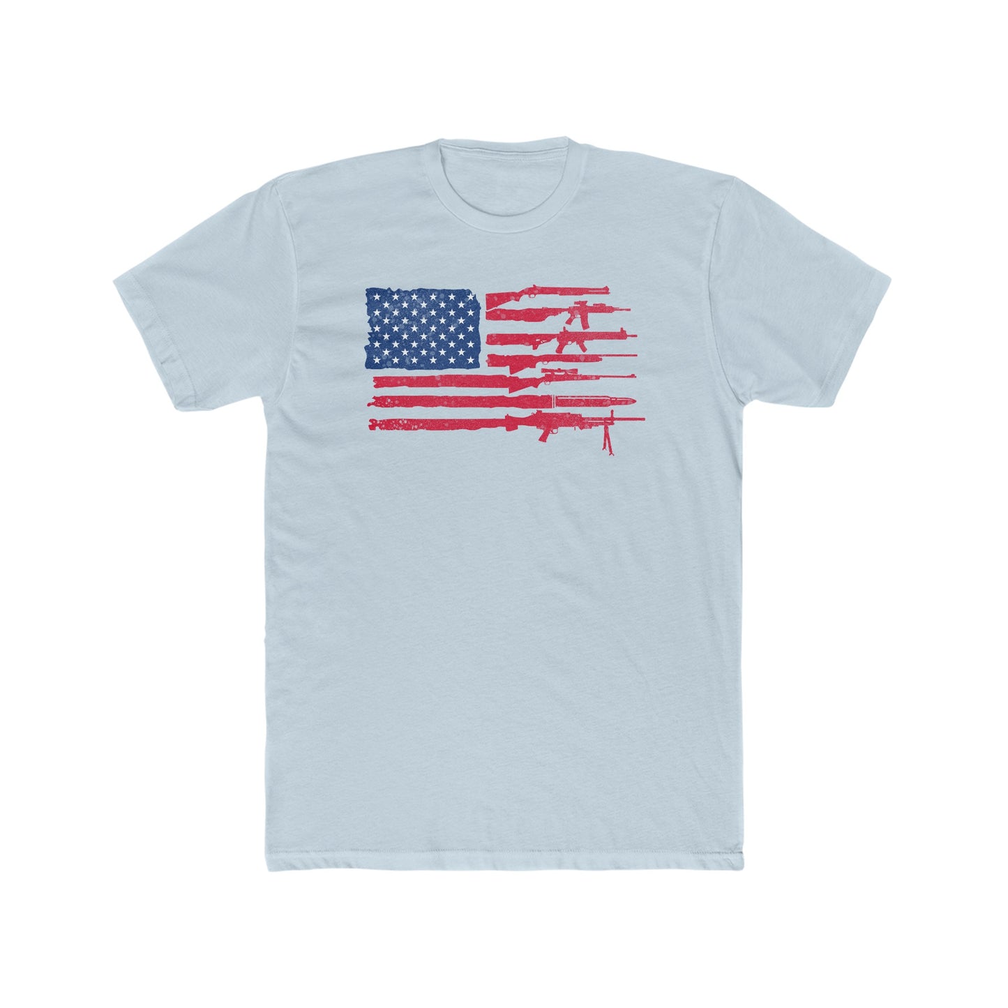 Flag of Guns, Red White & Blue Cotton Crew Tee