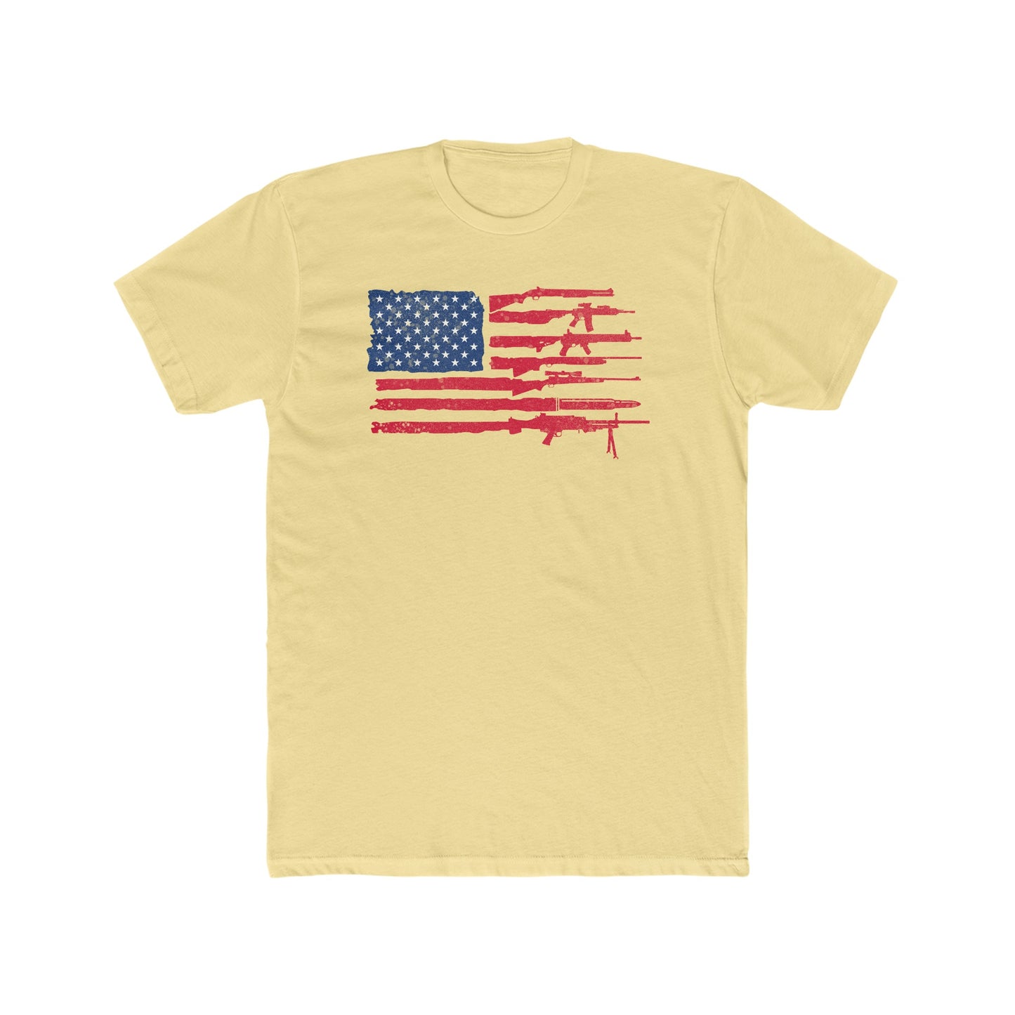 Flag of Guns, Red White & Blue Cotton Crew Tee