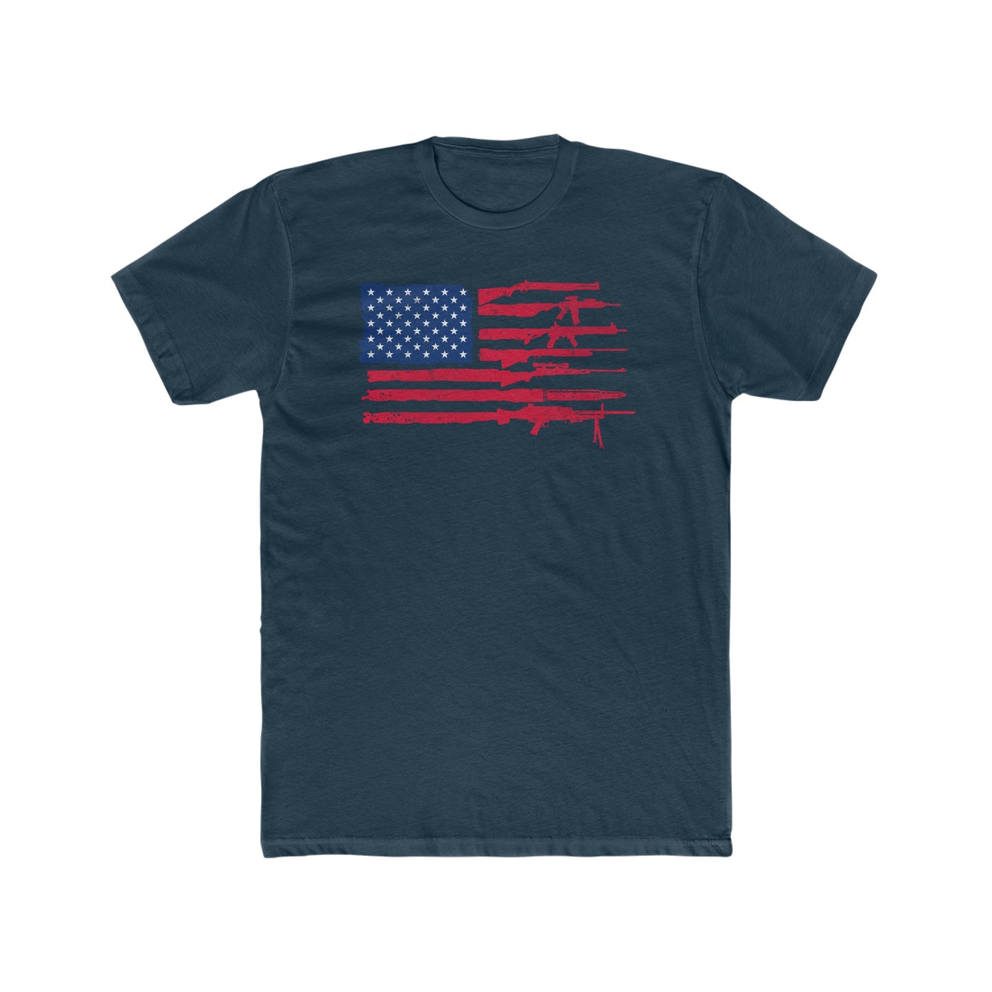 Flag of Guns, Red White & Blue Cotton Crew Tee