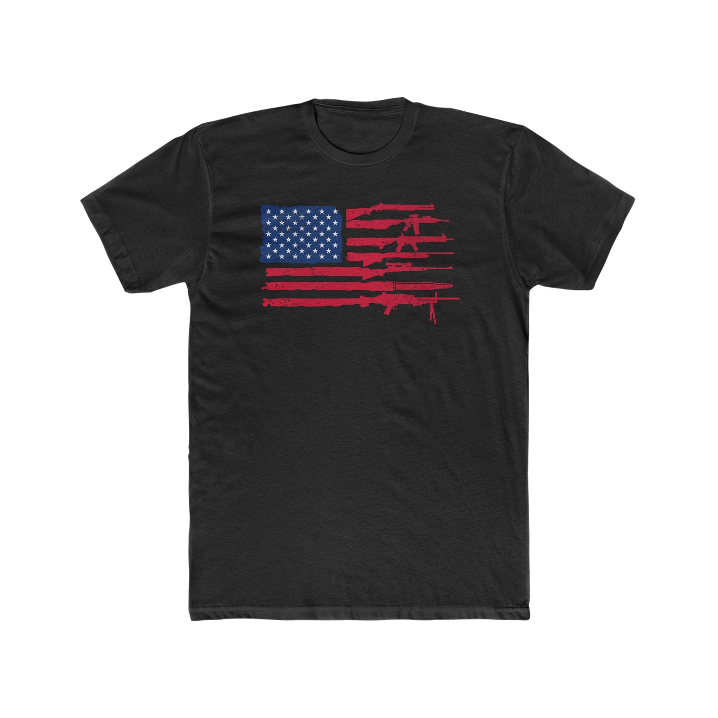 Flag of Guns, Red White & Blue Cotton Crew Tee