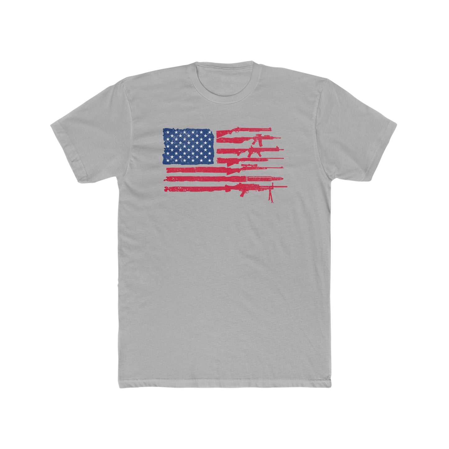 Flag of Guns, Red White & Blue Cotton Crew Tee