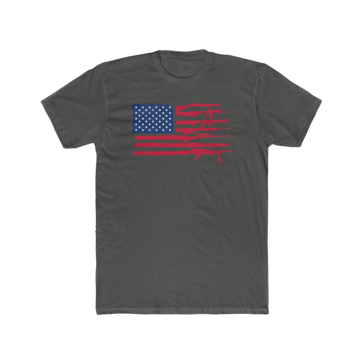 Flag of Guns, Red White & Blue Cotton Crew Tee