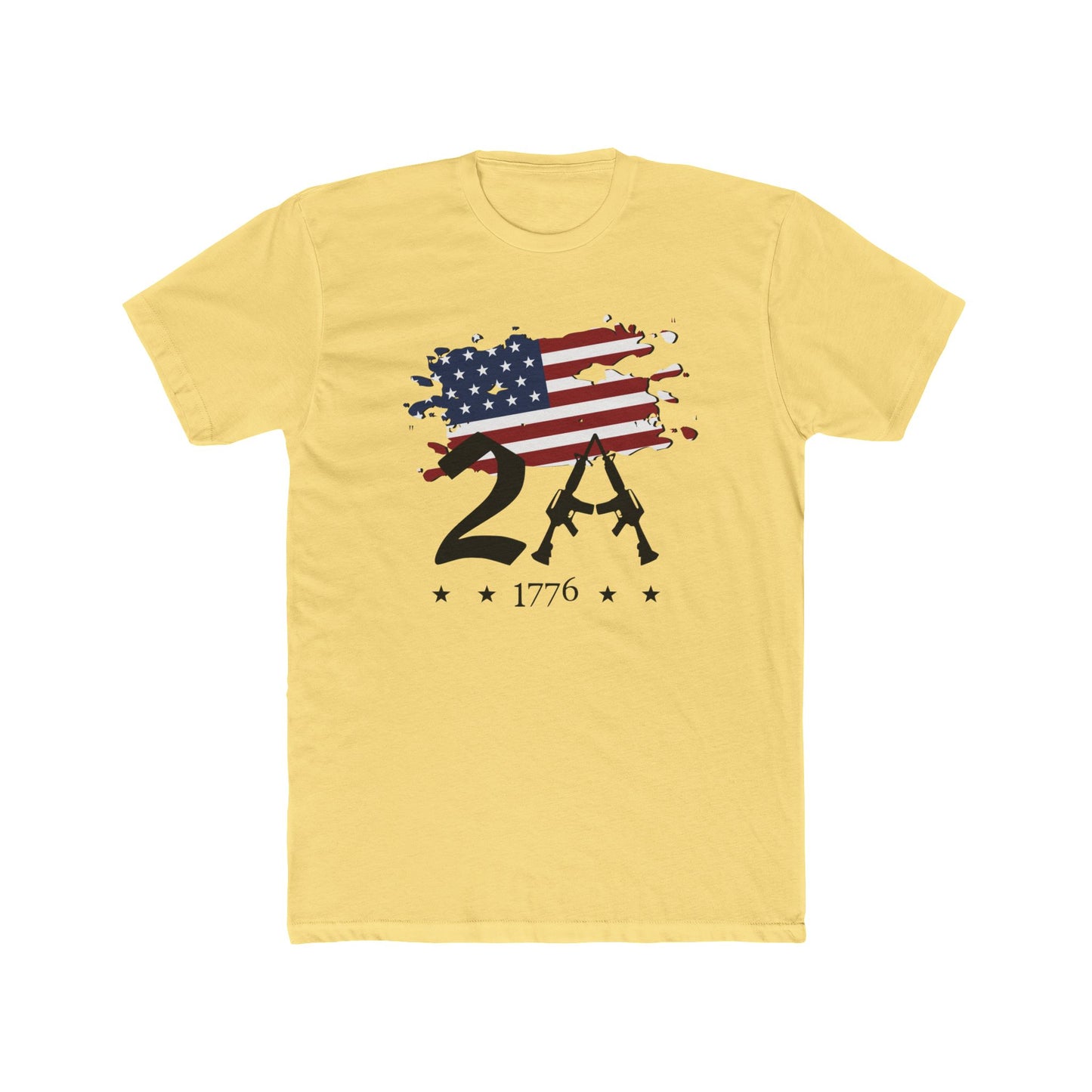 2A 2nd Amendment 1776 Cotton Crew Tee