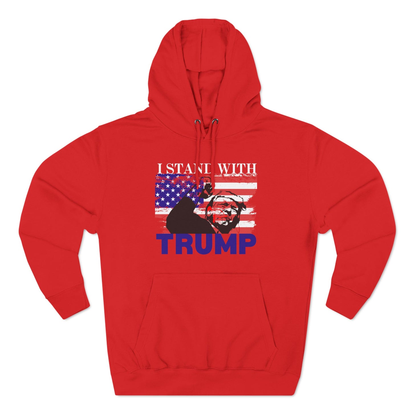 I Stand with Trump Fleece Hoodie Sweatshirt