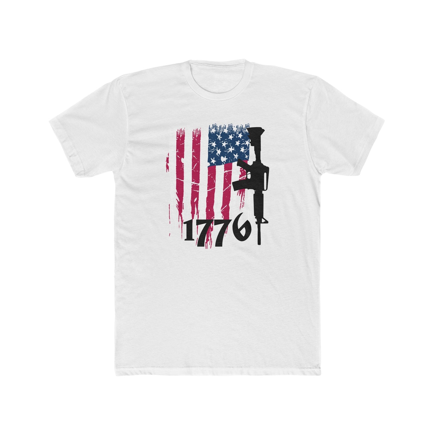 1776 US Flag Cotton Crew Tee