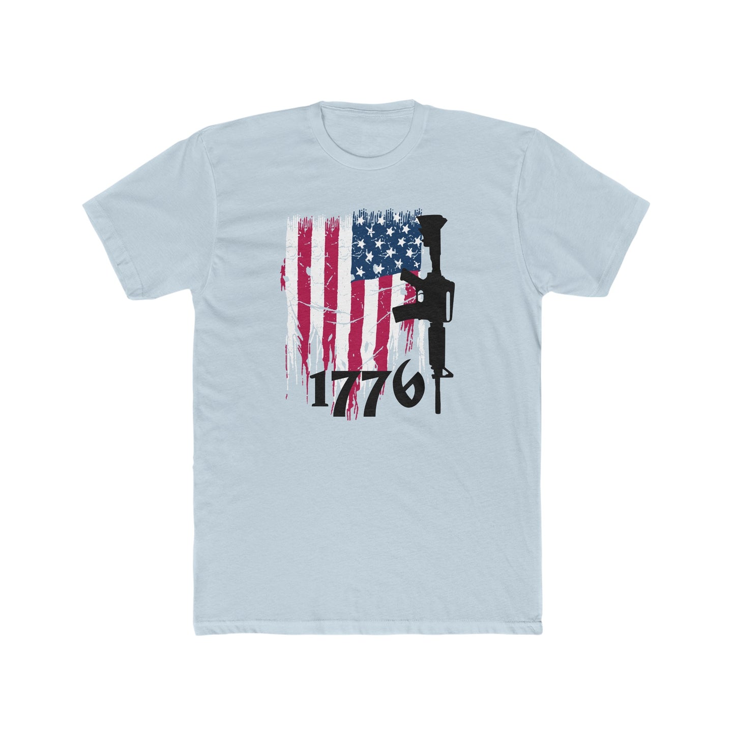 1776 US Flag Cotton Crew Tee