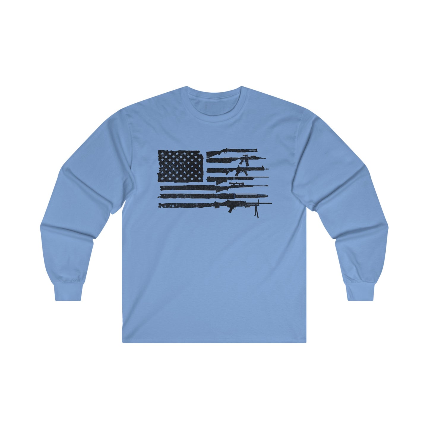 Flag of Guns, Black/White Unisex Ultra Cotton Long Sleeve Tee