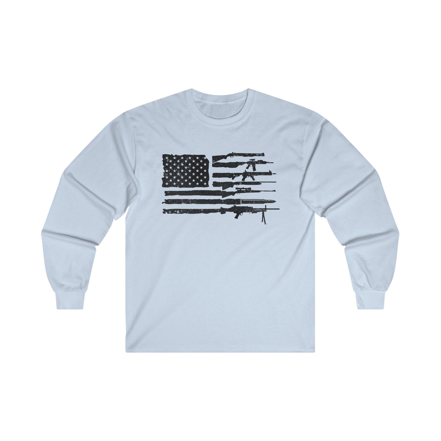 Flag of Guns, Black/White Unisex Ultra Cotton Long Sleeve Tee