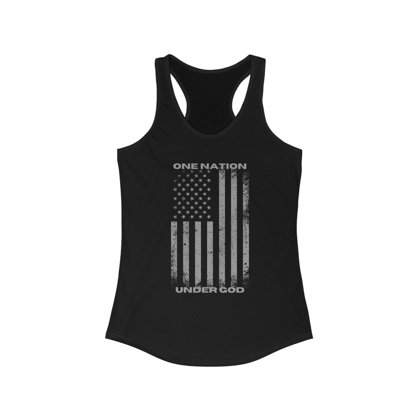 One Nation, Under God Women's Ideal Racerback Tank