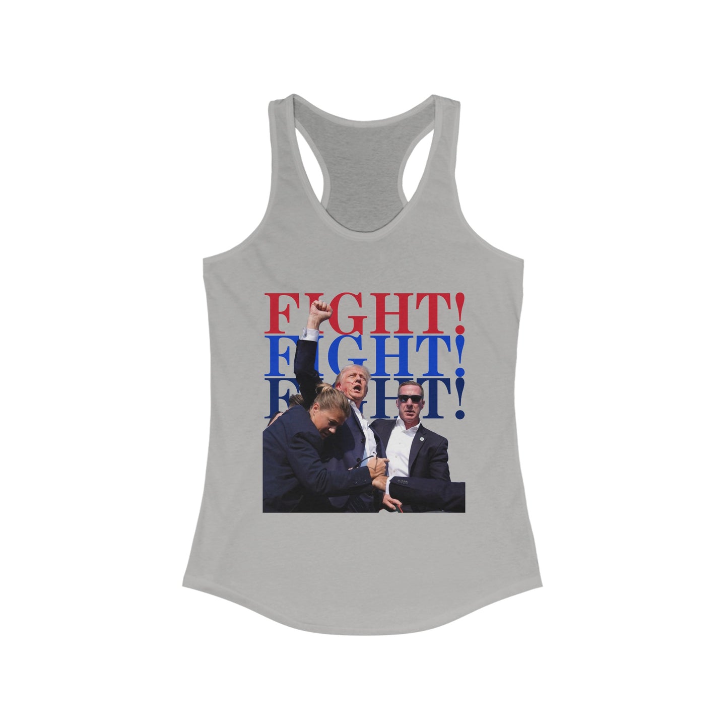 Iconic Trump Fight! Fight! Fight! Women's Ideal Racerback Tank