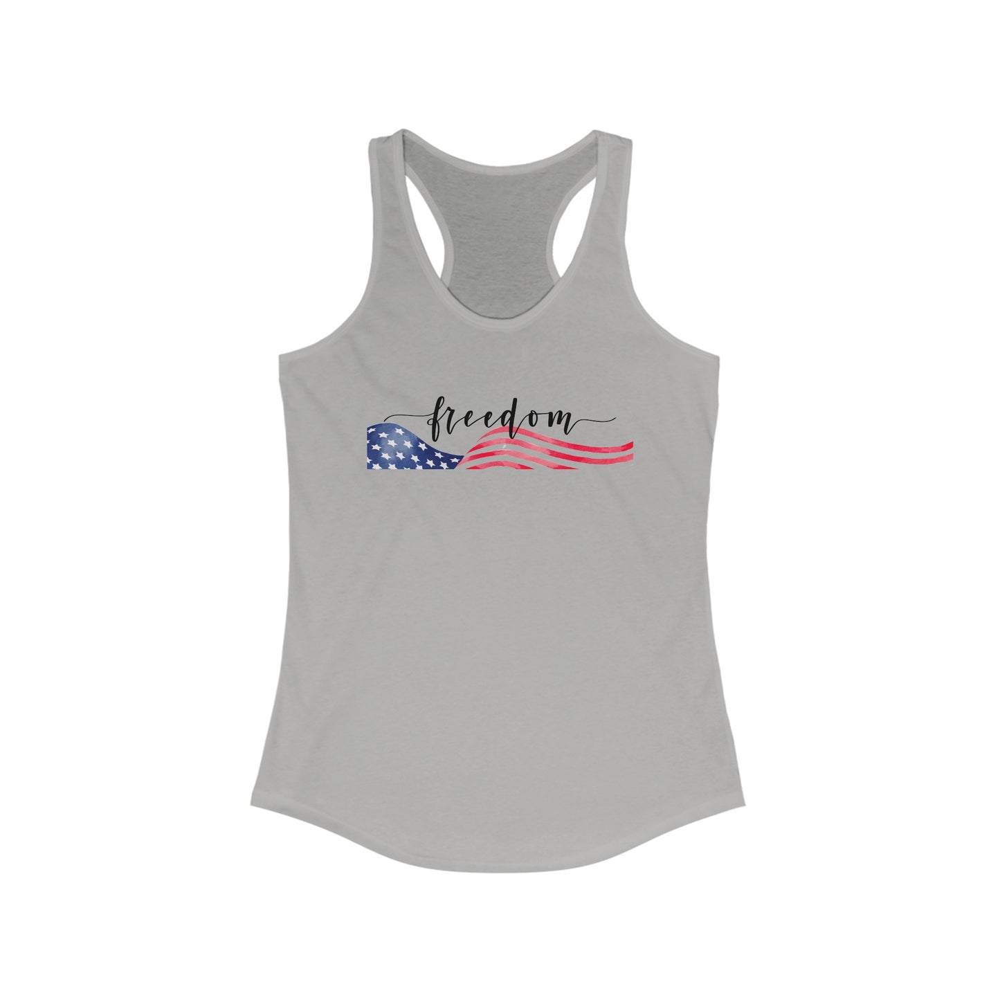 Freedom Script Women's Ideal Racerback Tank