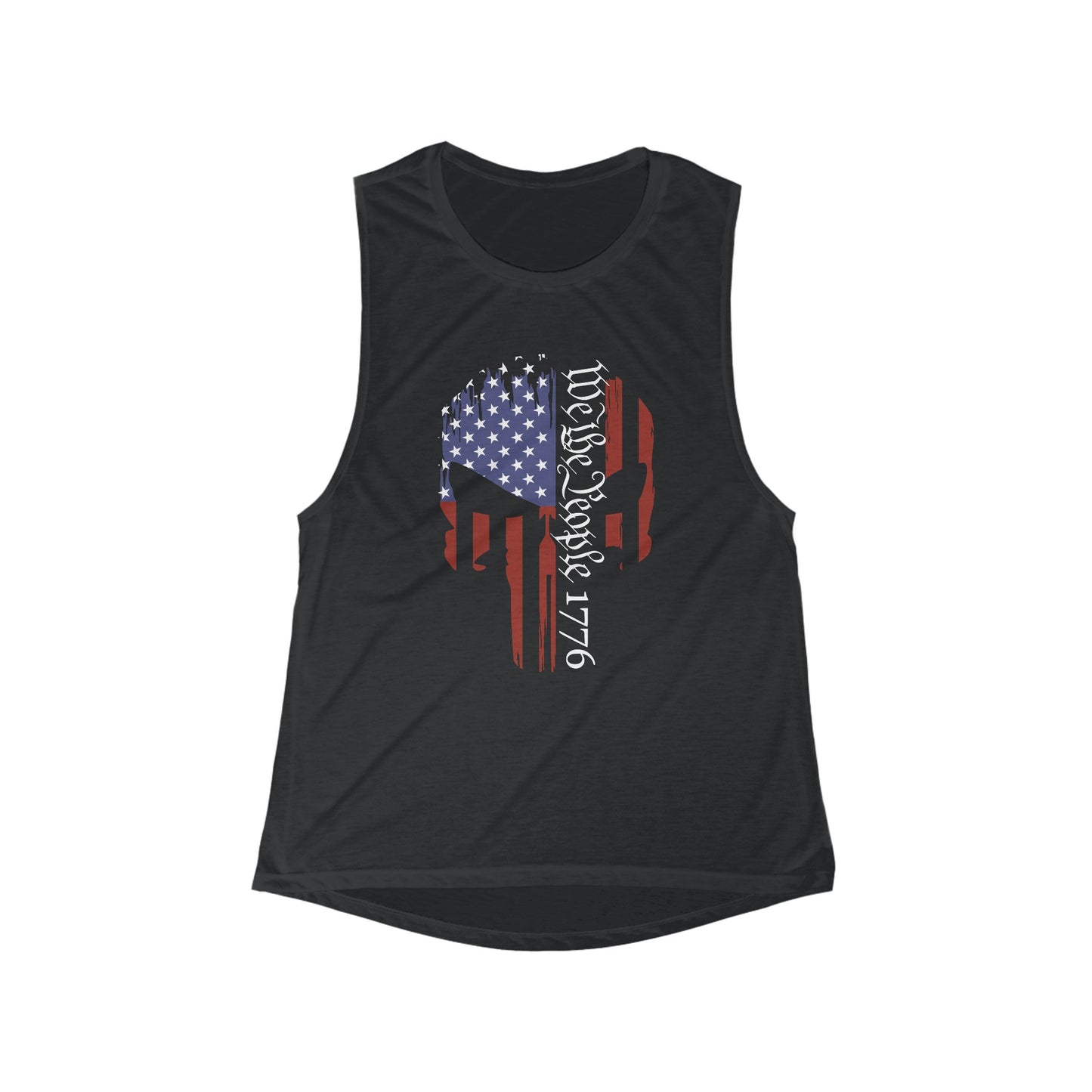 Punisher- We The People 1776 Women's Flowy Scoop Muscle Tank