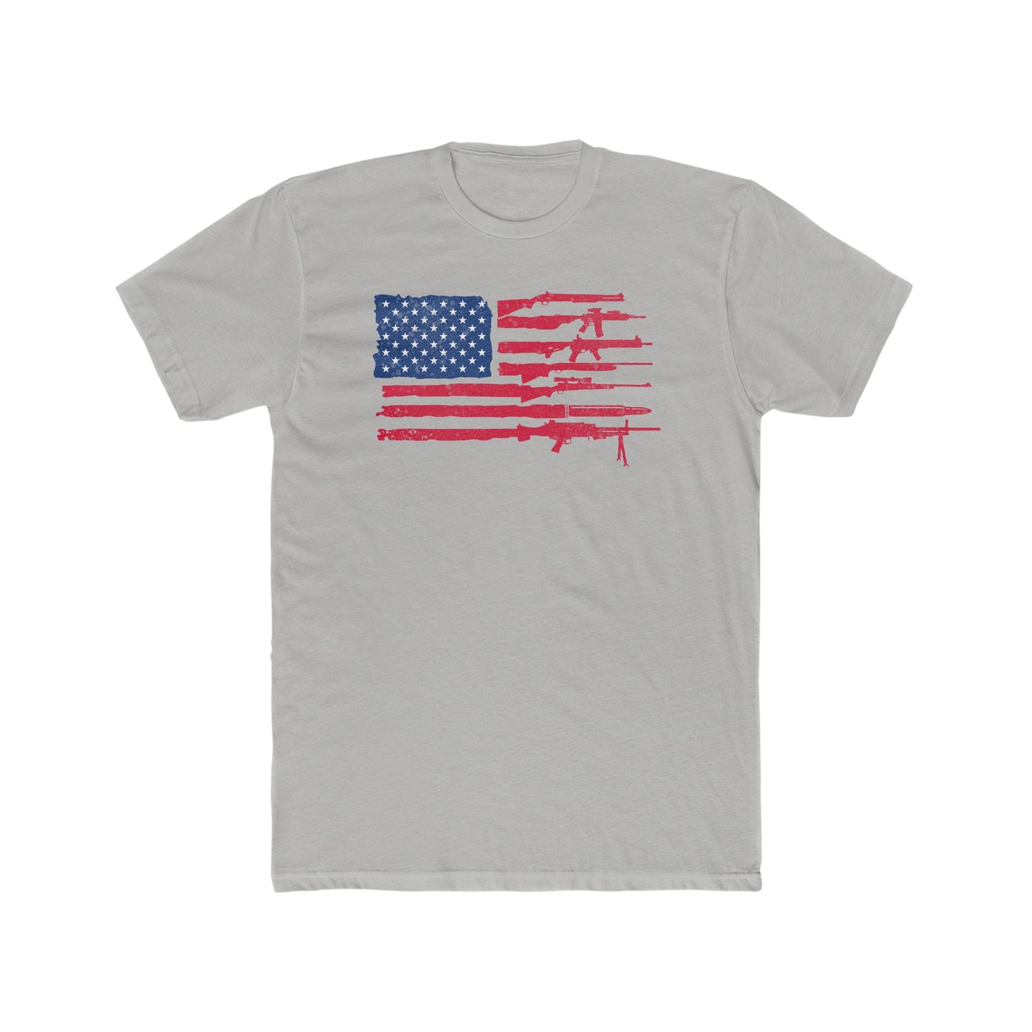 Flag of Guns, Red White & Blue Cotton Crew Tee