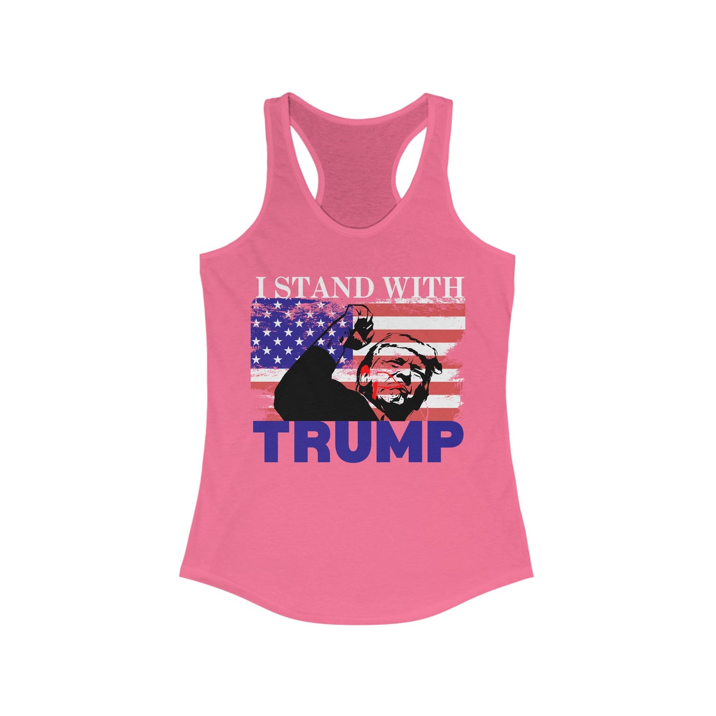 I Stand With Trump Women's Ideal Racerback Tank