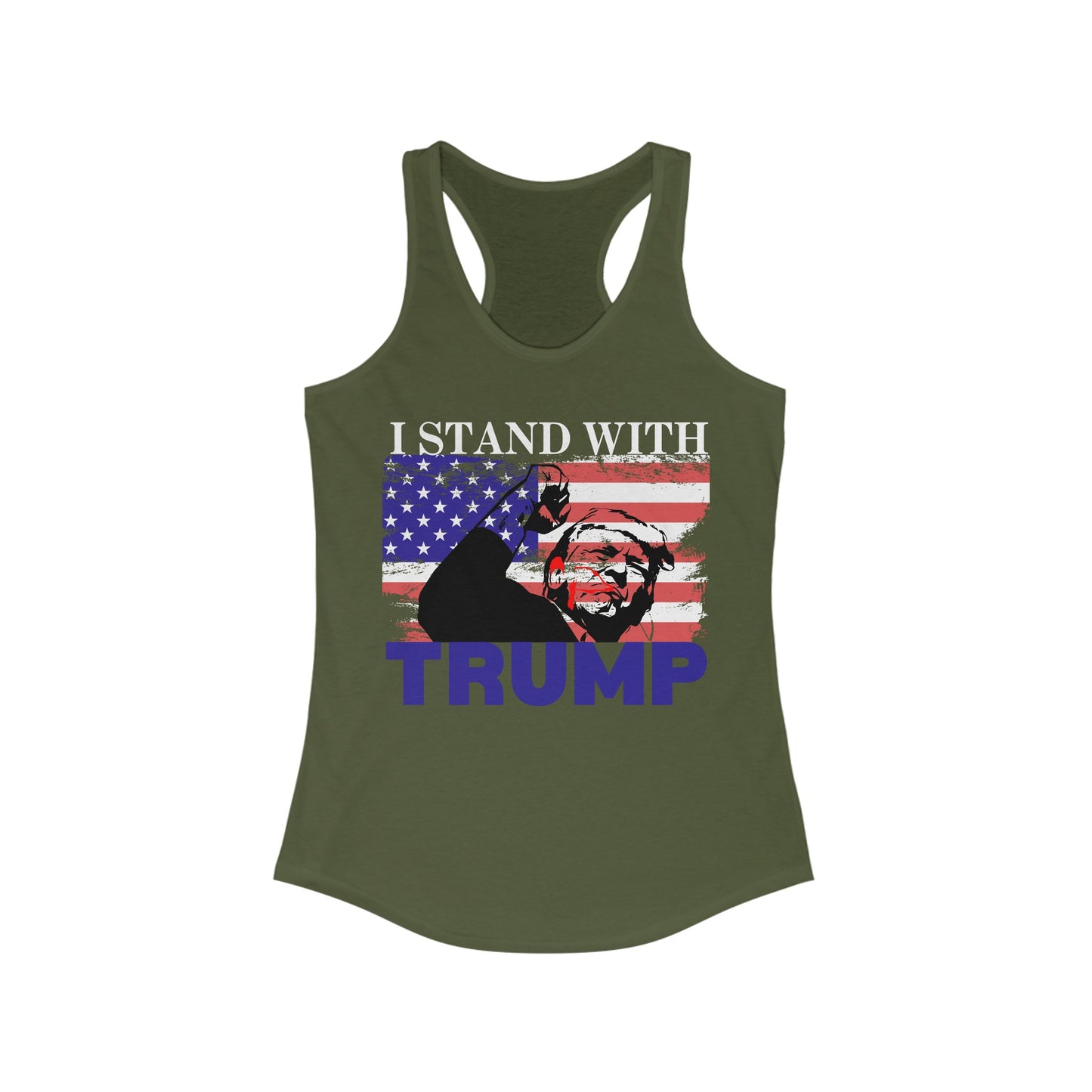 I Stand With Trump Women's Ideal Racerback Tank