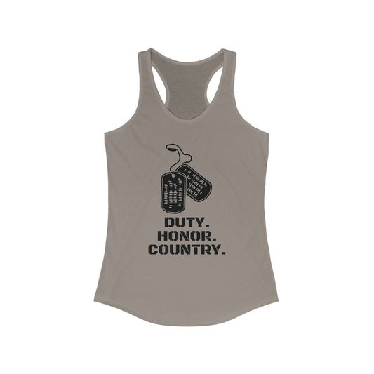 Duty-Honor-Country Women's Ideal Racerback Tank