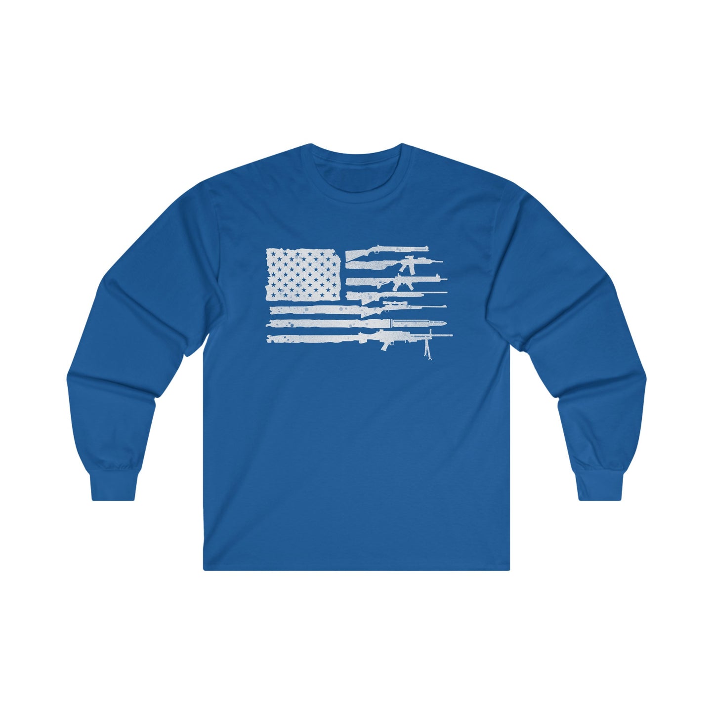 Flag of Guns, Black/White Unisex Ultra Cotton Long Sleeve Tee