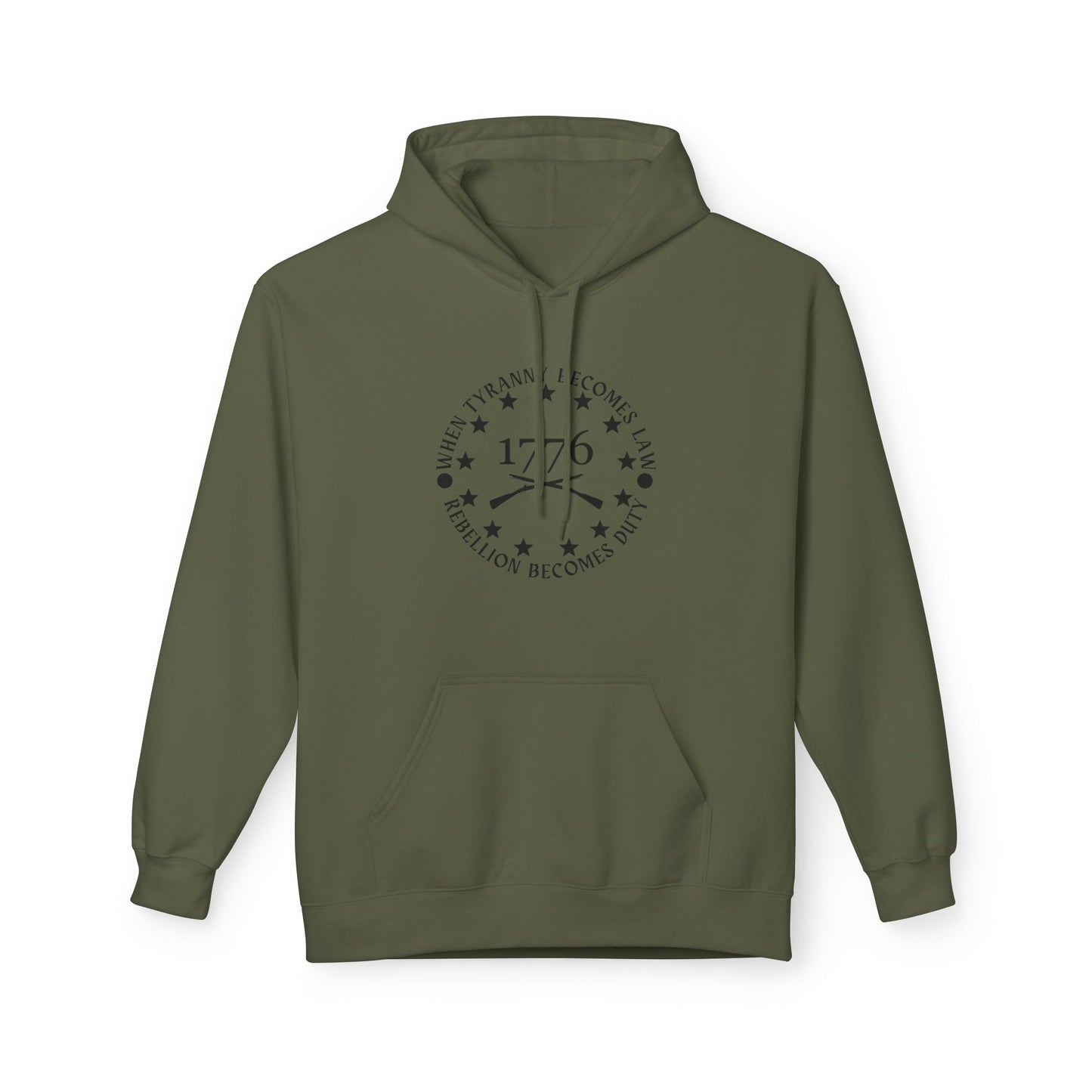 When Tyranny Becomes Law, Rebellion Becomes Duty Softstyle Fleece Hoodie