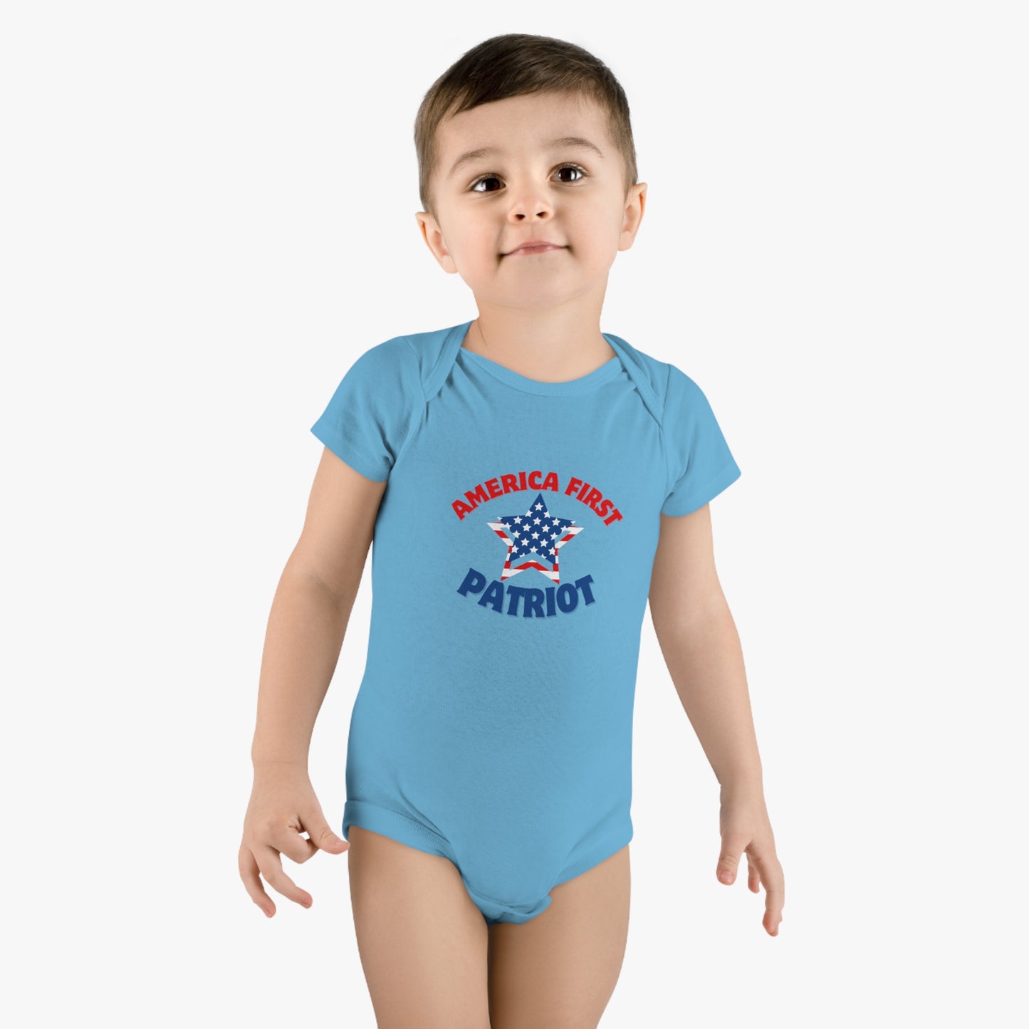 America First Patriot Baby Short Sleeve Onesie®