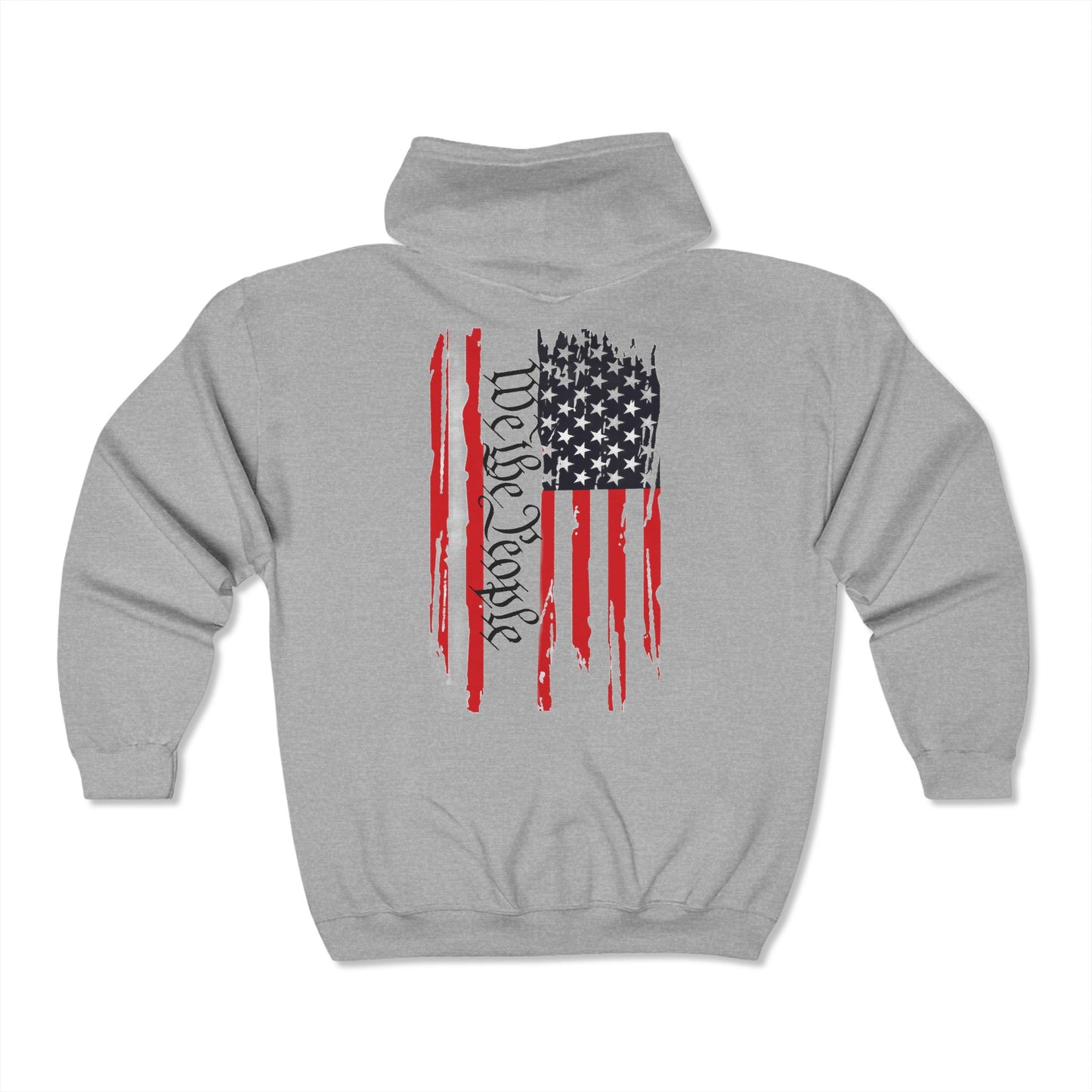 We The People 1776 Distressed American Flag Unisex Heavy Blend™ Full Zip Hoodie