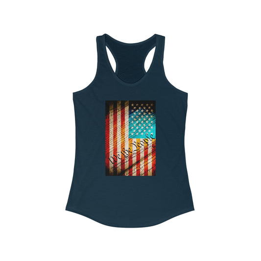 We The People, USA Flag Women's Ideal Racerback Tank