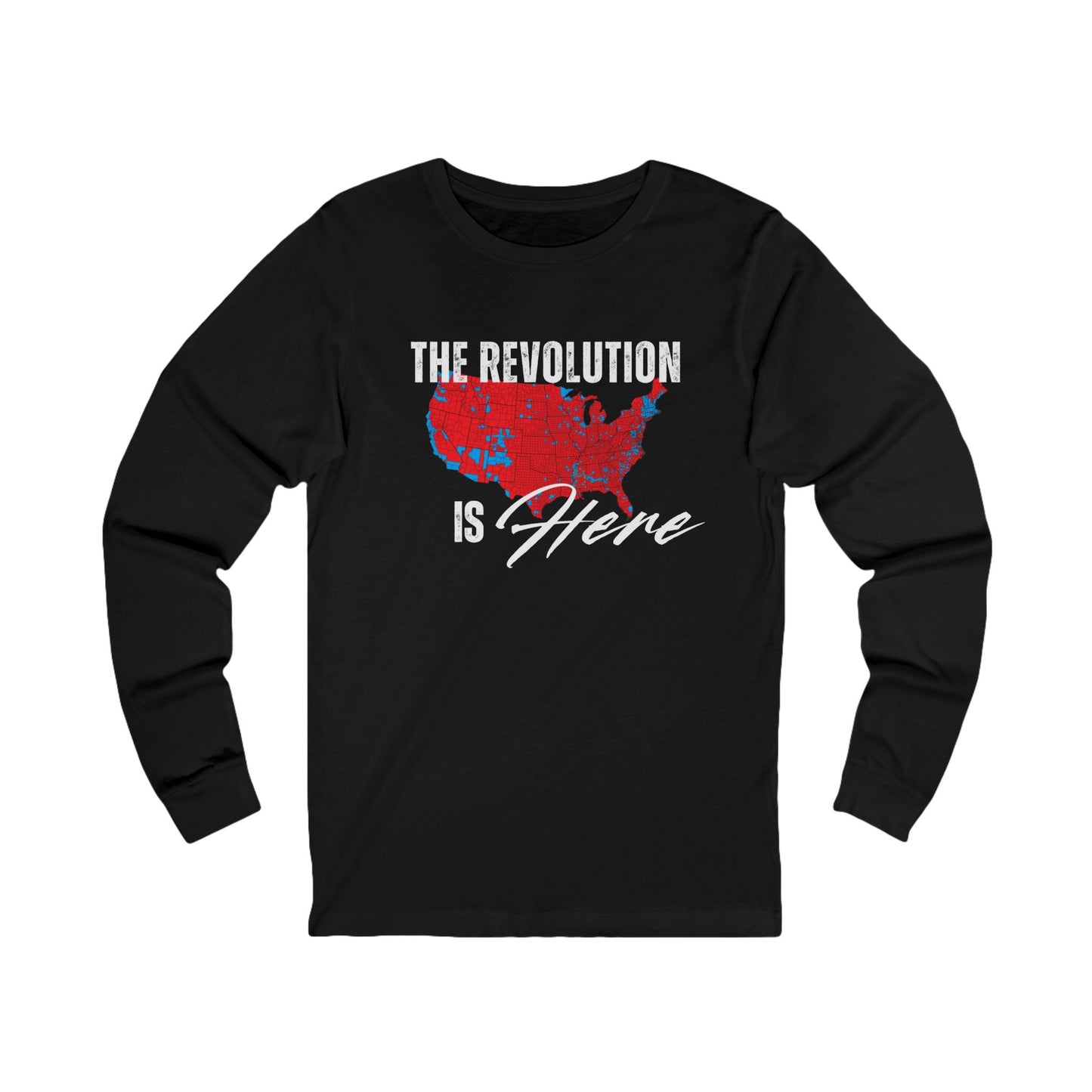 The Revolution Is Here, 2024 Election Map Unisex Jersey Long Sleeve Tee