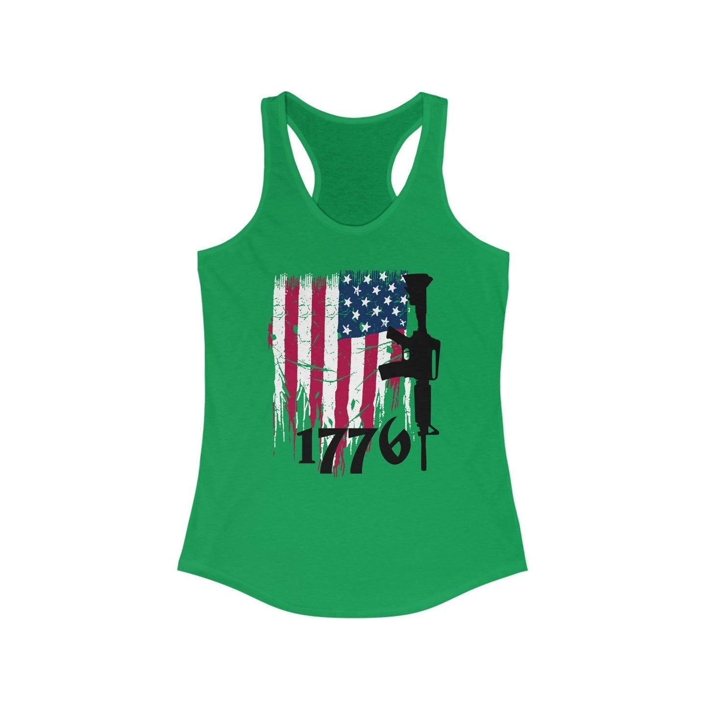 1776 US Flag Women's Ideal Racerback Tank