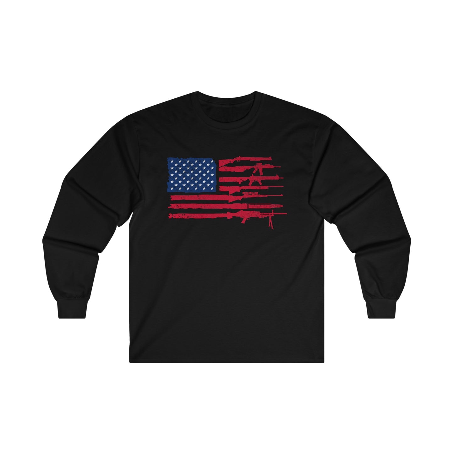 Flag of Guns, Red White & Blue Unisex Ultra Cotton Long Sleeve Tee