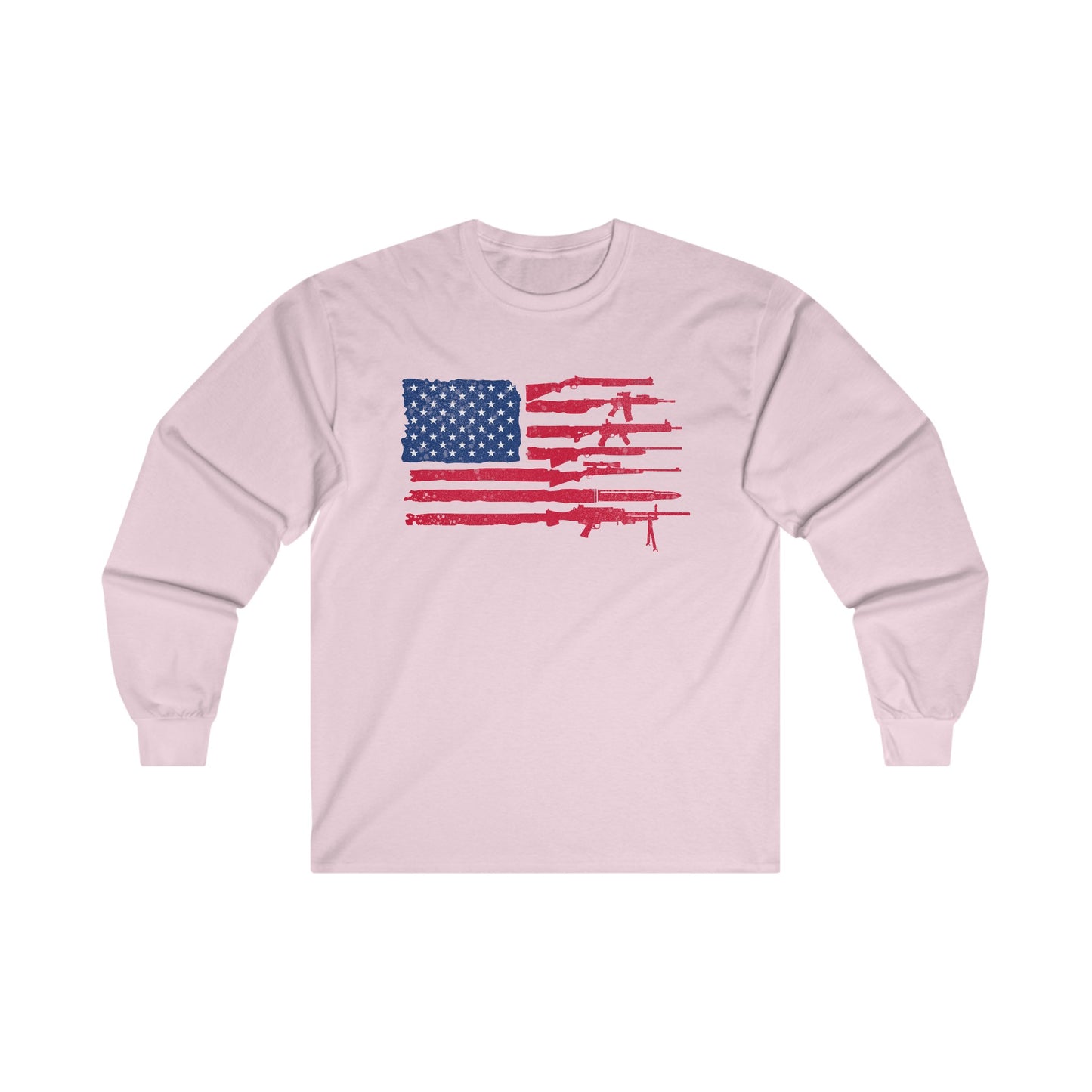 Flag of Guns, Red White & Blue Unisex Ultra Cotton Long Sleeve Tee