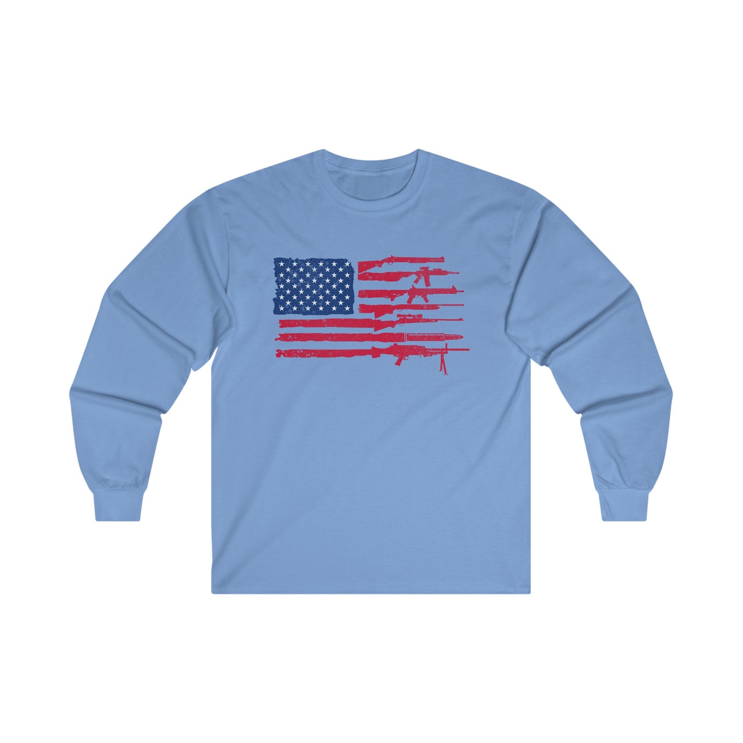 Flag of Guns, Red White & Blue Unisex Ultra Cotton Long Sleeve Tee