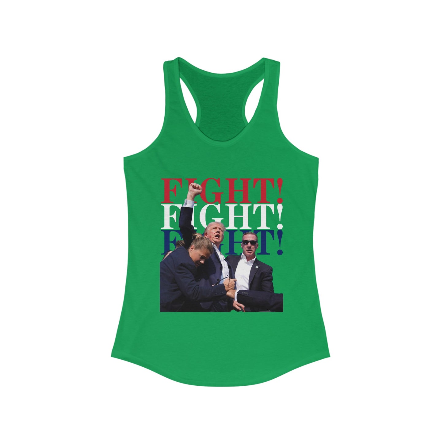 Iconic Trump Fight! Fight! Fight! Women's Ideal Racerback Tank