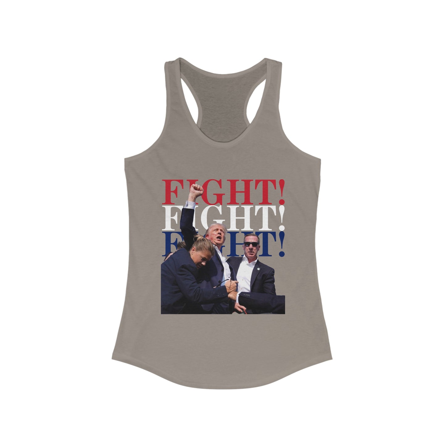 Iconic Trump Fight! Fight! Fight! Women's Ideal Racerback Tank