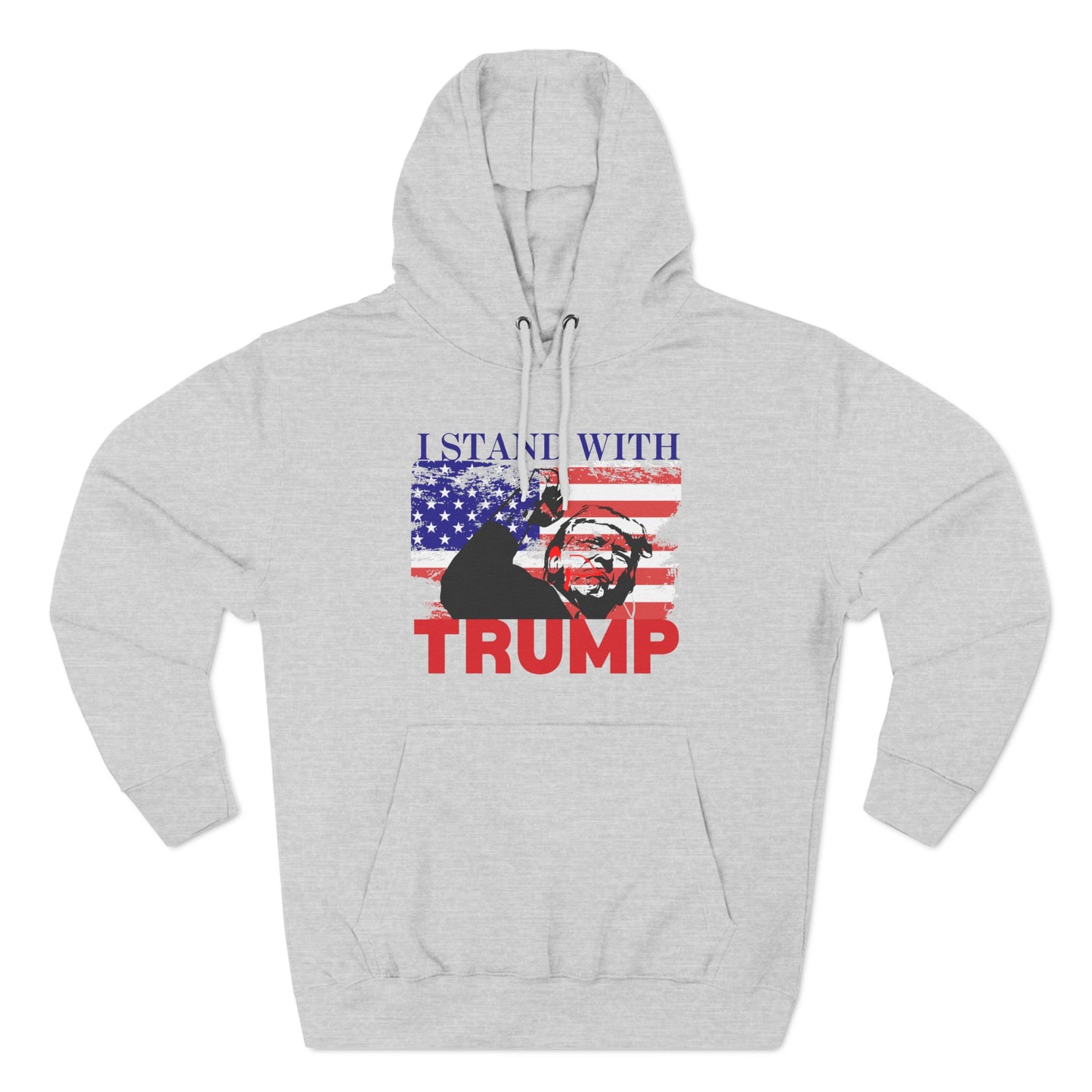 I Stand with Trump Fleece Hoodie Sweatshirt