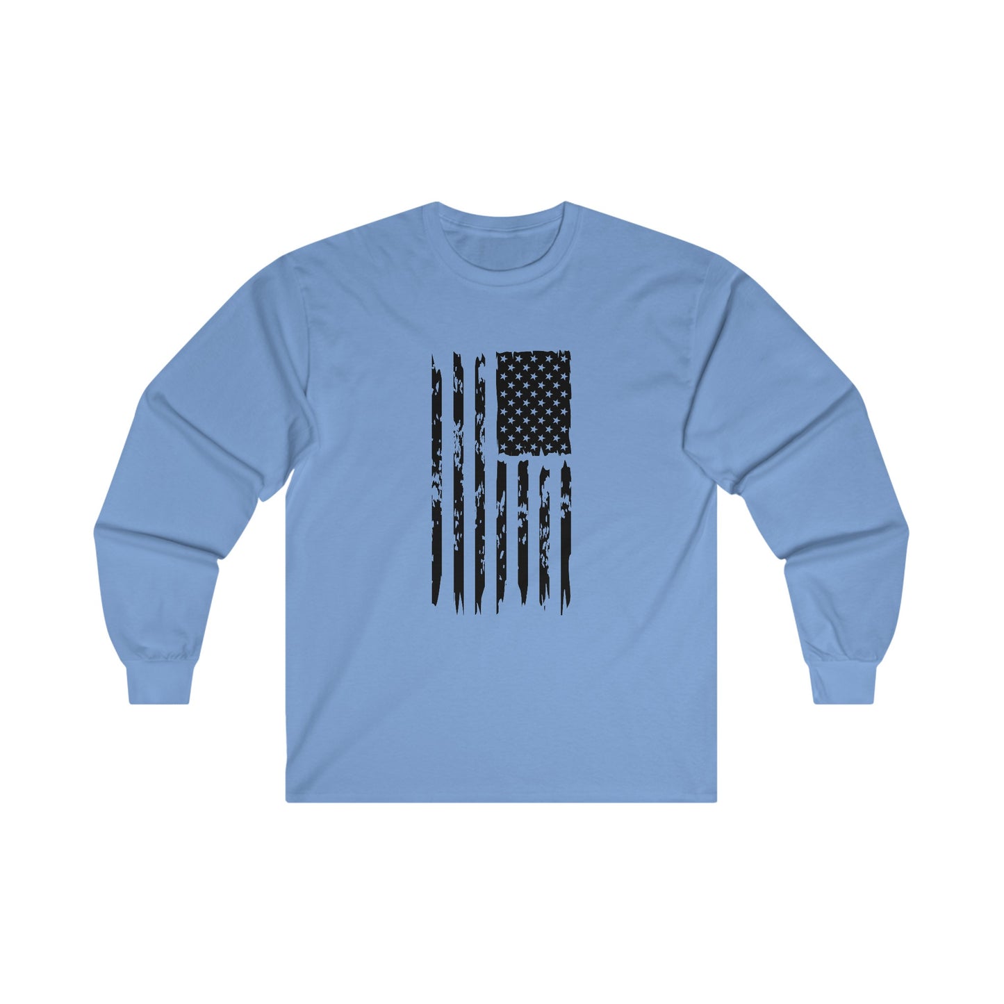 US Flag- Black/White Unisex Ultra Cotton Long Sleeve Tee