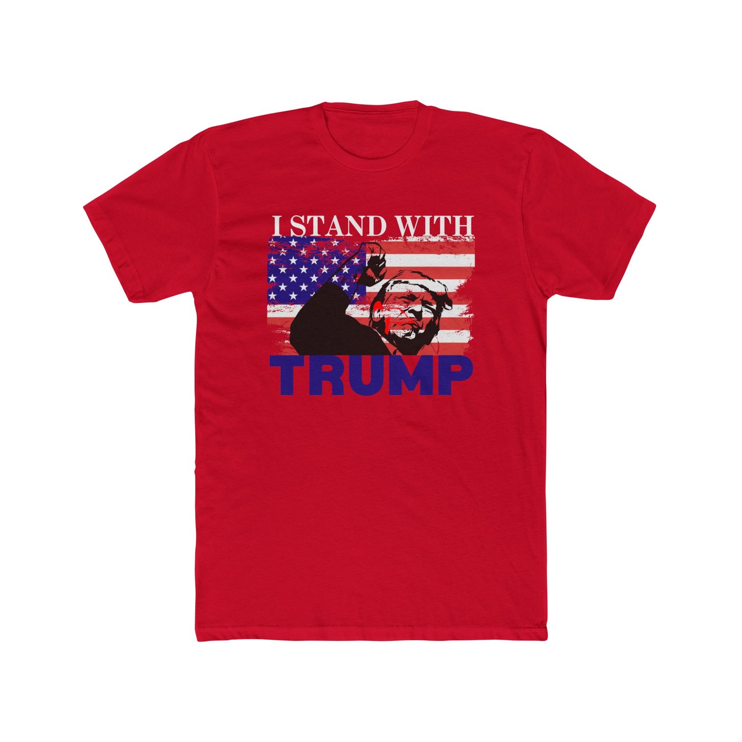 I Stand With TRUMP Cotton Crew Tee