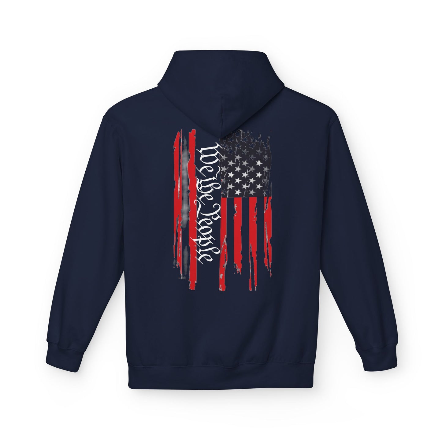 We The People 1776 Distressed American Flag Softstyle Fleece Hoodie