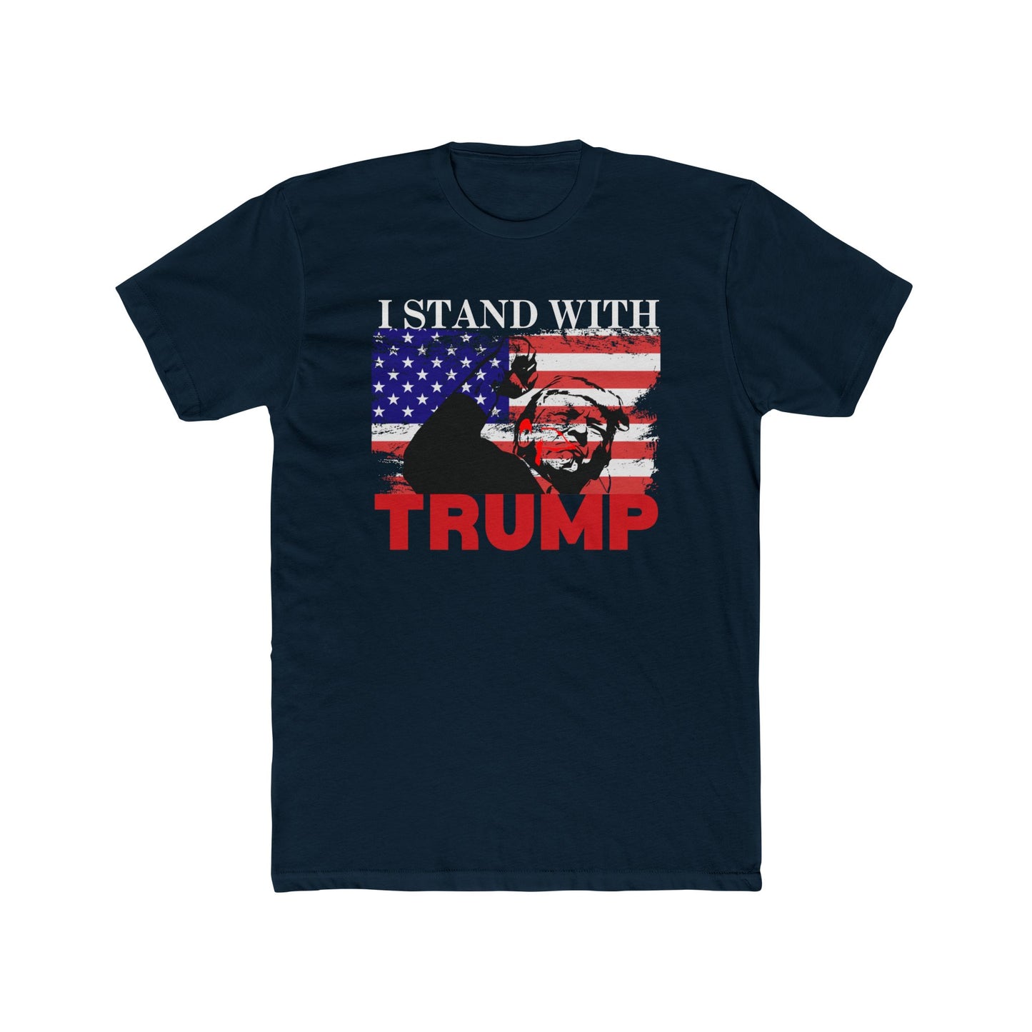 I Stand With TRUMP Cotton Crew Tee