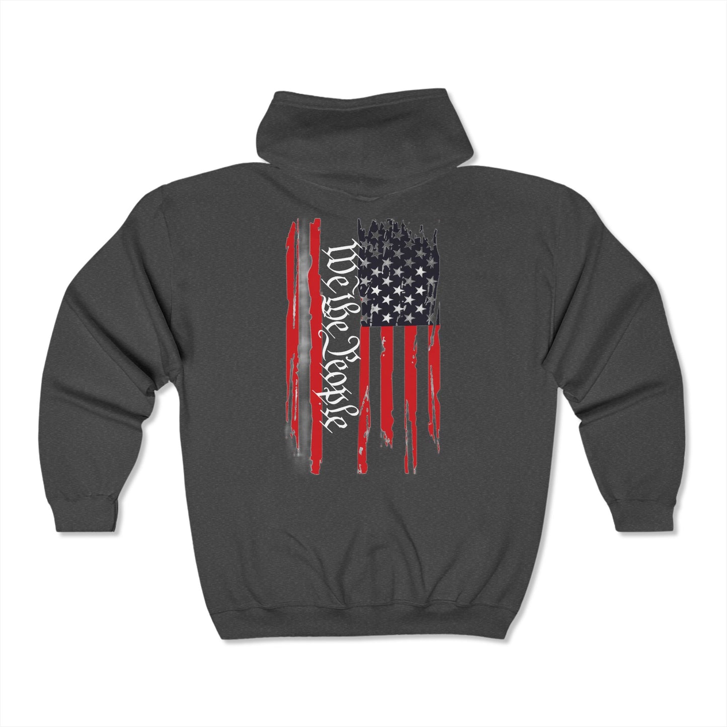 We The People 1776 Distressed American Flag Unisex Heavy Blend™ Full Zip Hoodie