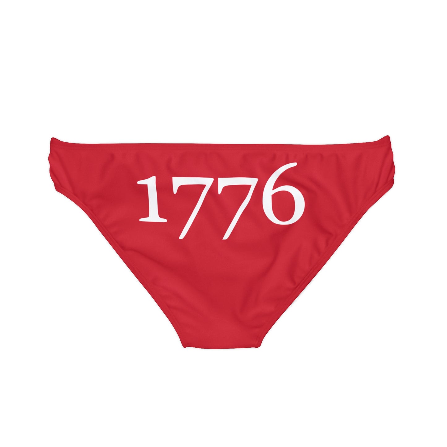 Red 1776 Loop Tie Side Bikini Bottom