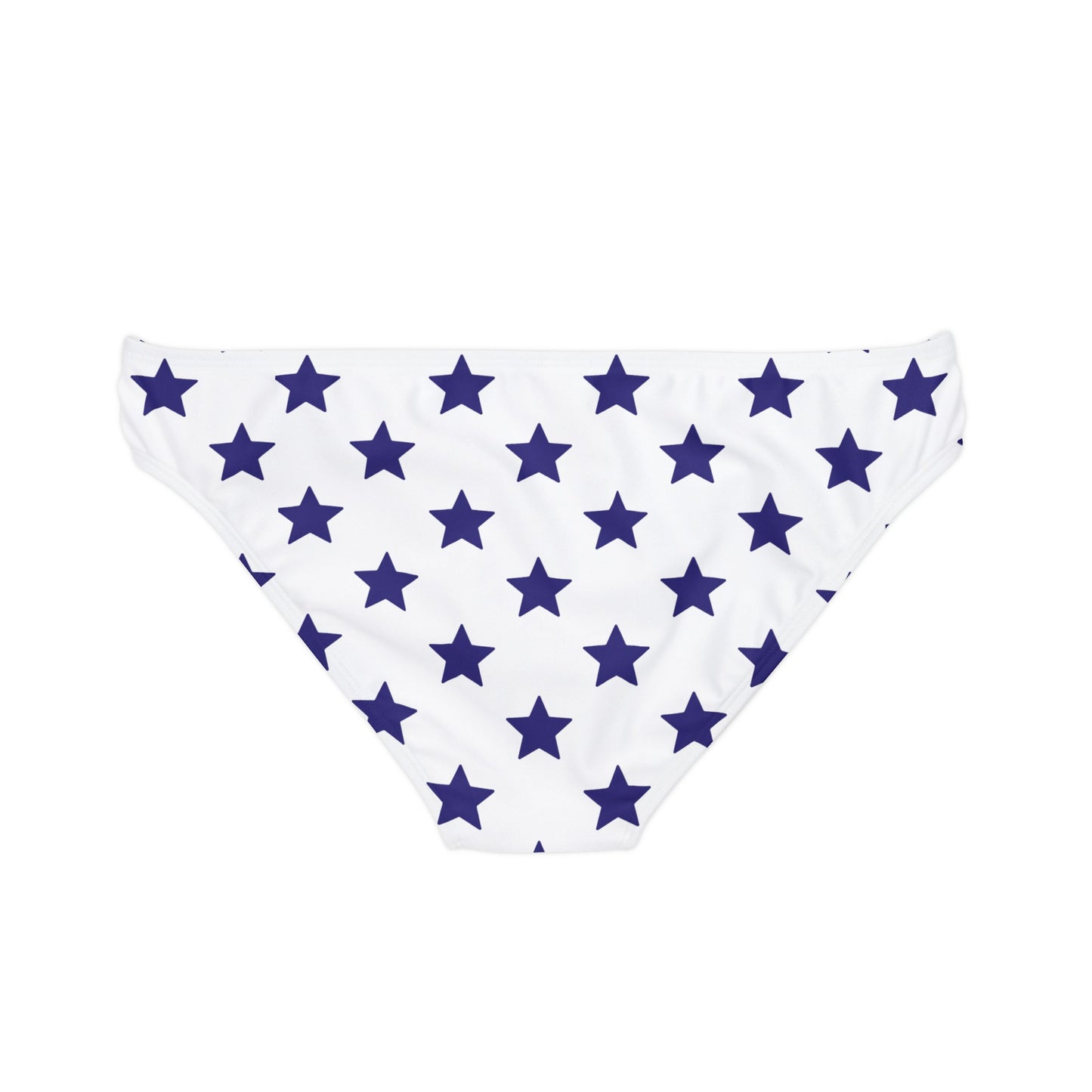 Blue Stars- White Loop Tie Side Bikini Bottom