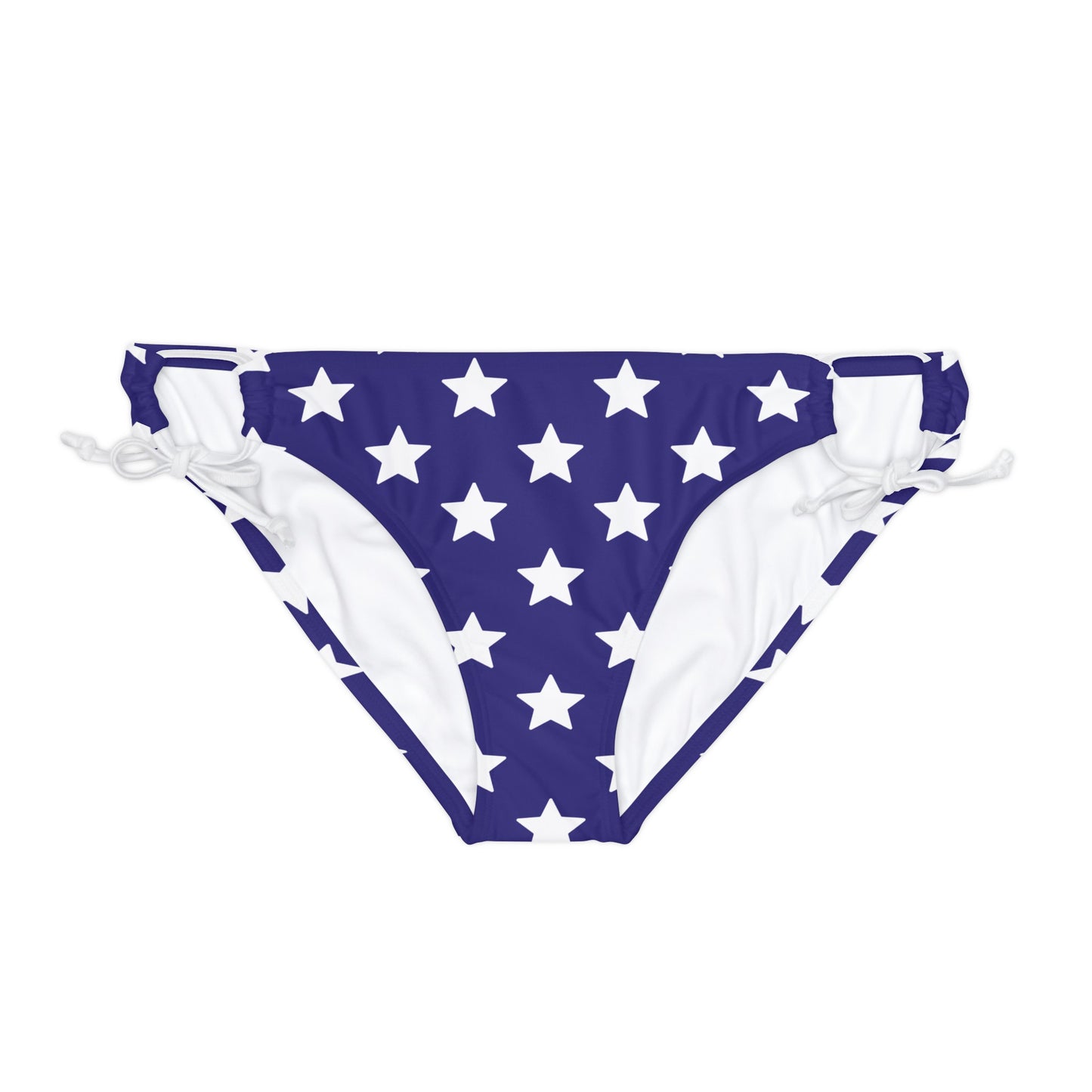 Blue Stars Loop Tie Side Bikini Bottom