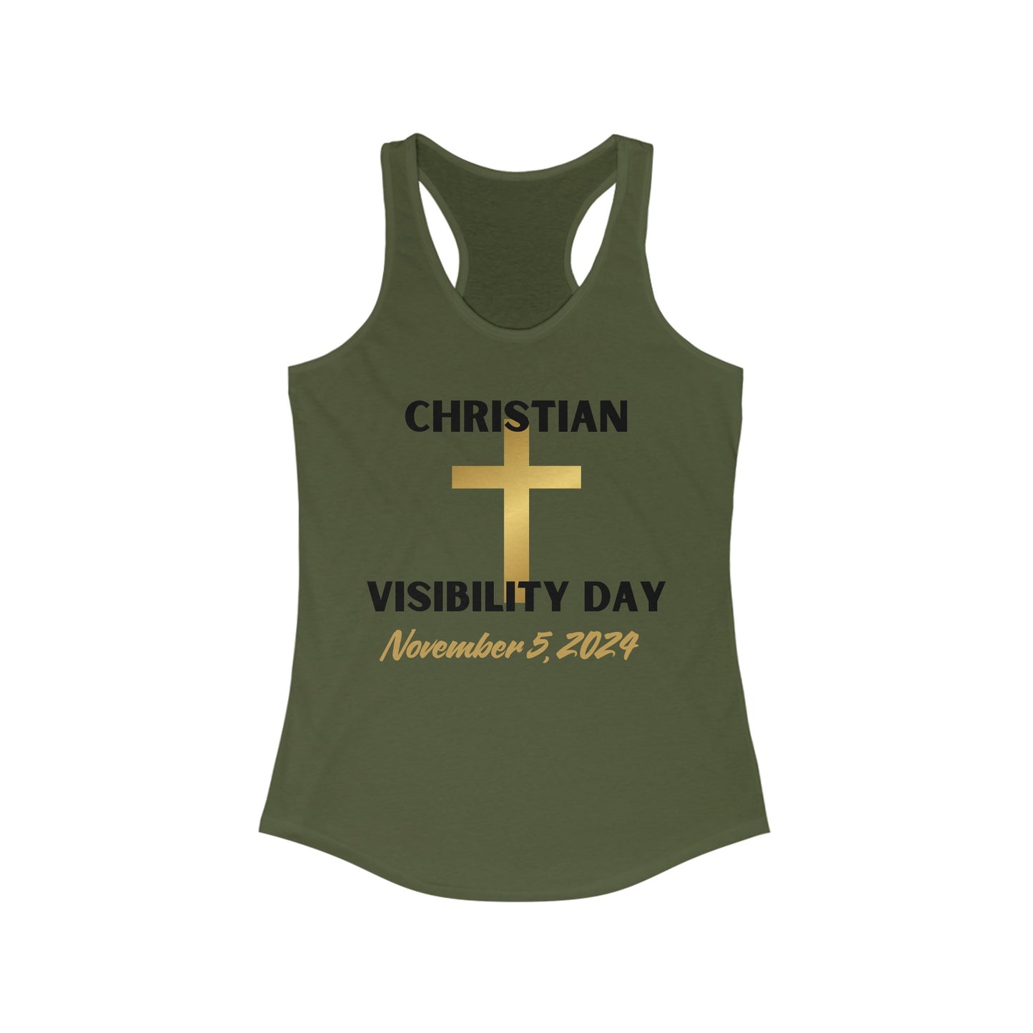 Christian Visibility Day Women's Ideal Racerback Tank